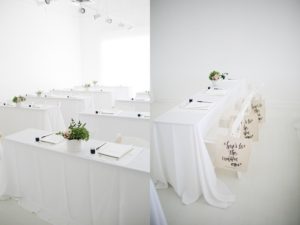 beautiful white tables