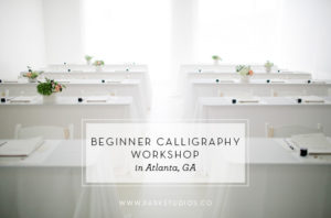 Laura Hooper calligraphy workshop at Park Studios Atlanta