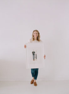 Anna Olivia Photography walking with art print