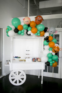 balloon cart for wild one birthday at Park Studios Atlanta