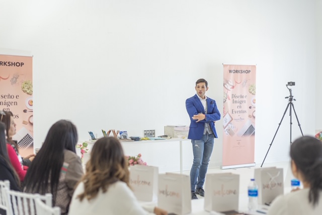 workshop banners, host speaker, workshop attendees, camera tripod, white space, Park Studios Atlanta